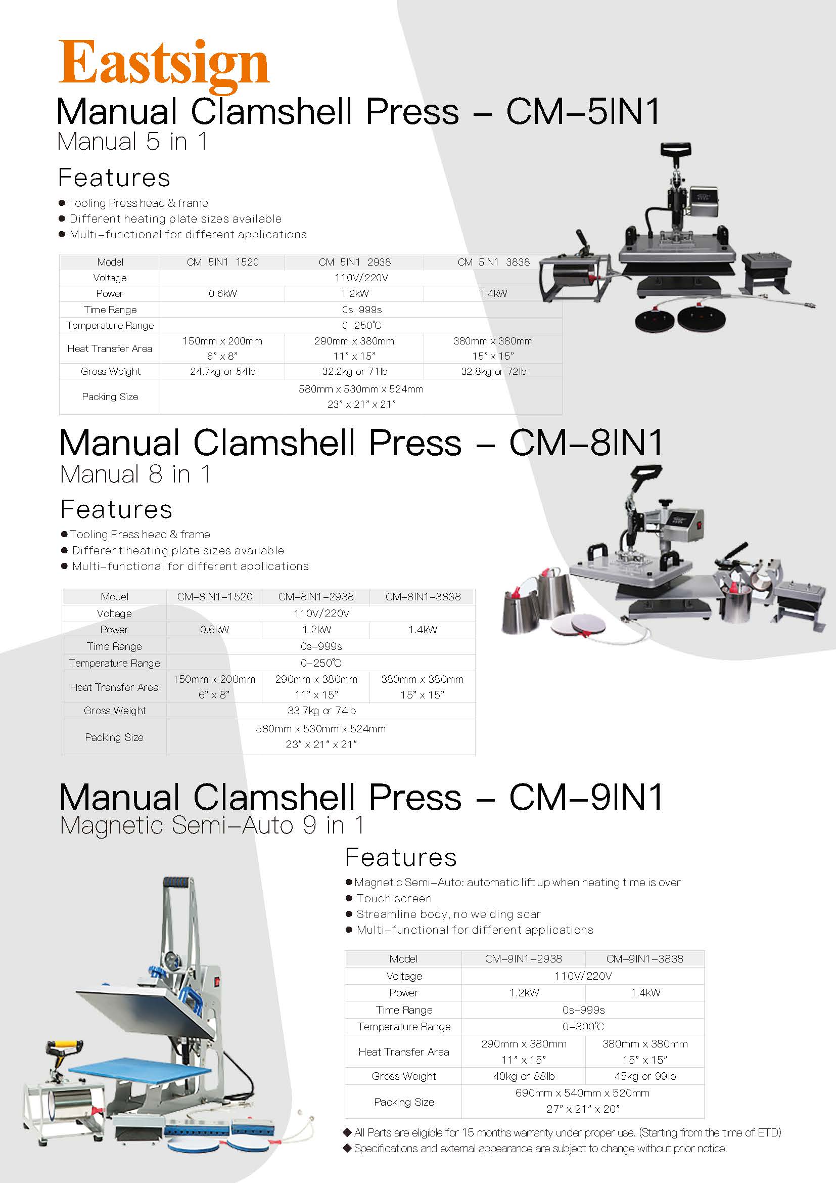 Manual Clamshell Press - CH(1)(1)(1)